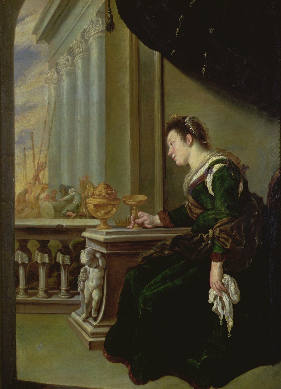 Artemisia rouwt om Mausolus door Domenico Fetti or Feti