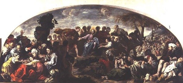 De spijziging van de vijfduizend door Domenico Fetti or Feti
