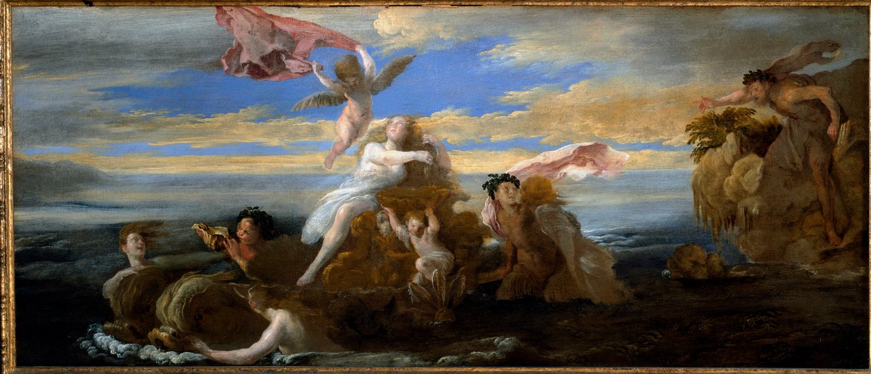 De liefde van Galatee en Polypheme door Domenico Fetti or Feti