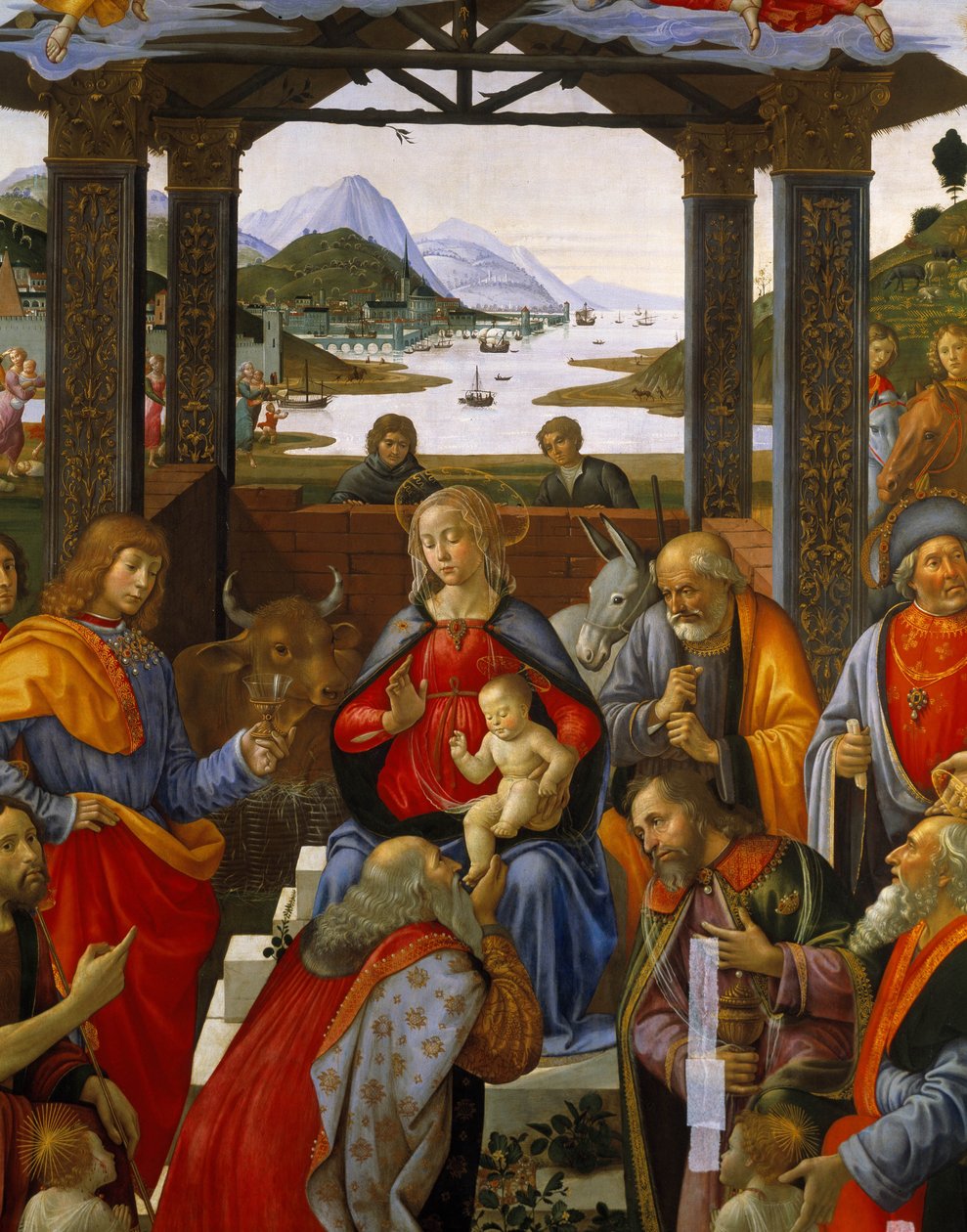 Aanbidding der Wijzen door Domenico Ghirlandaio