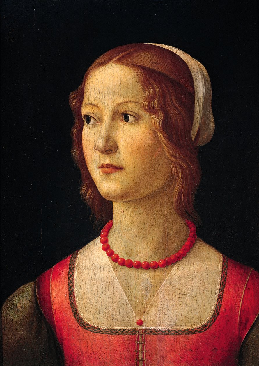 Portret van jong meisje door Domenico Ghirlandaio (1449-1494), circa 1485 door Domenico Ghirlandaio