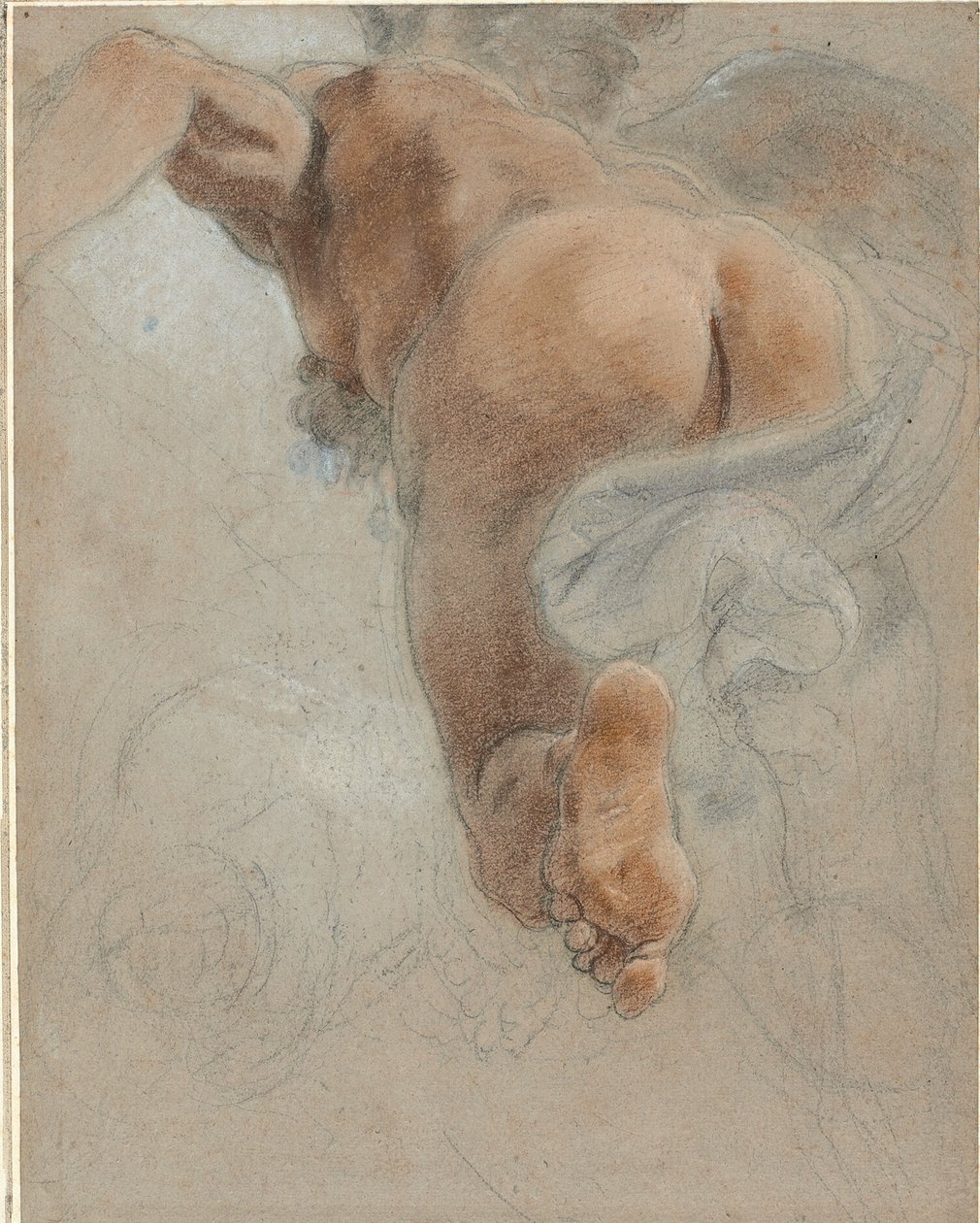Studie voor de allegorische figuur van aardse harmonie door Domenico Maria Canuti