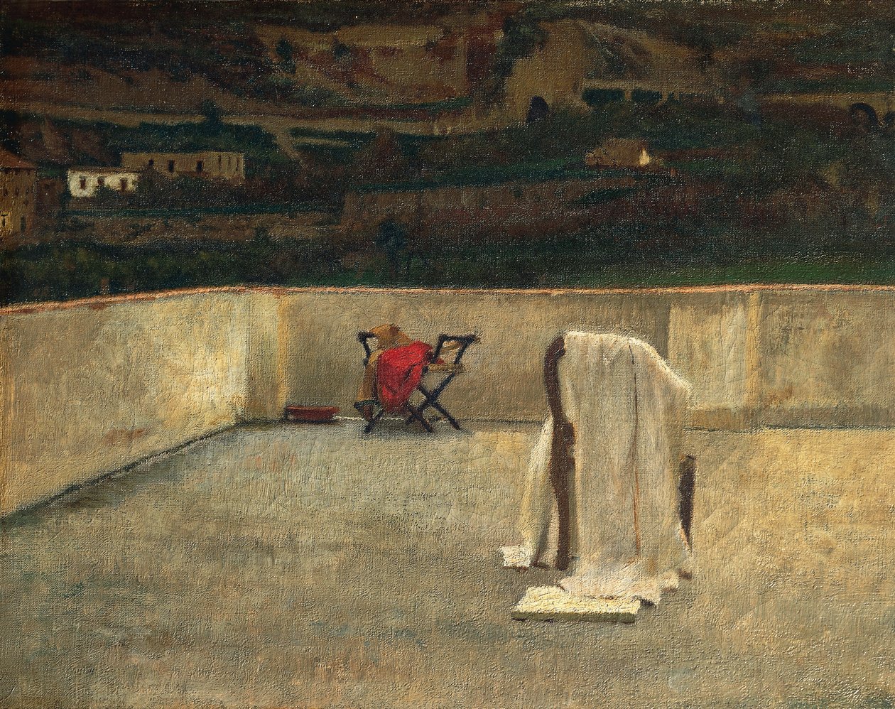 Het terras, door Domenico Morelli door Domenico Morelli
