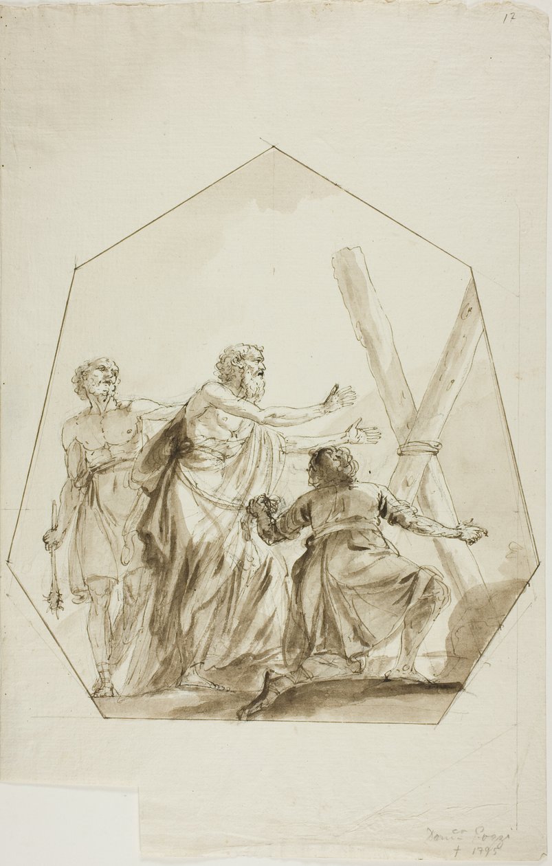 Kruisiging van Sint-Andreas door Domenico Pozzi
