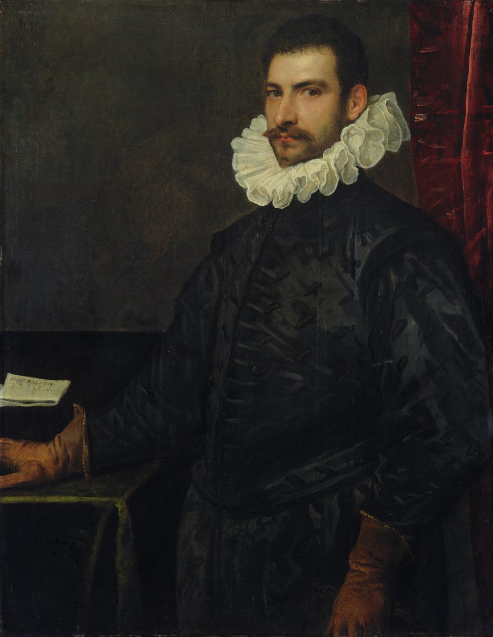 Portret van een Jonge Man door Domenico Robusti Tintoretto