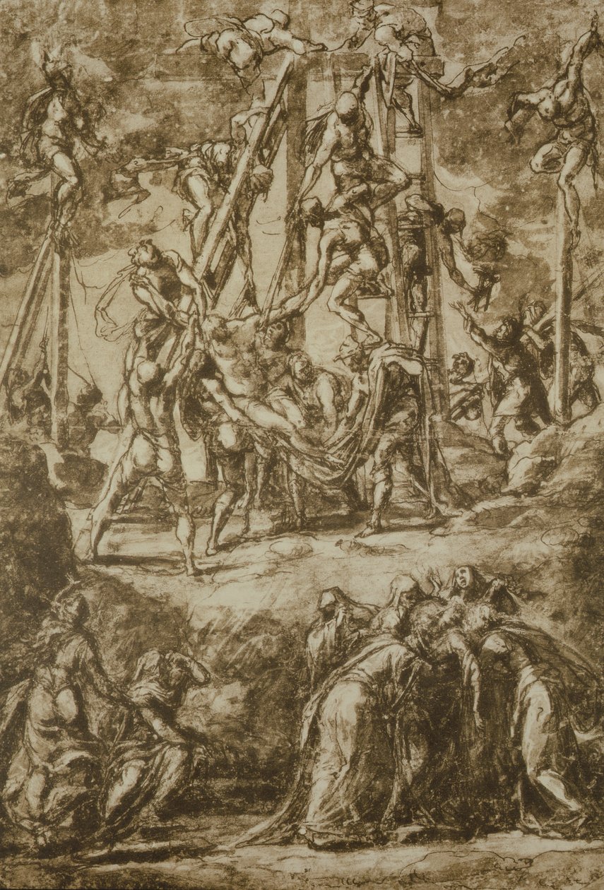 Studie voor de Afzetting door Domenico Robusti Tintoretto