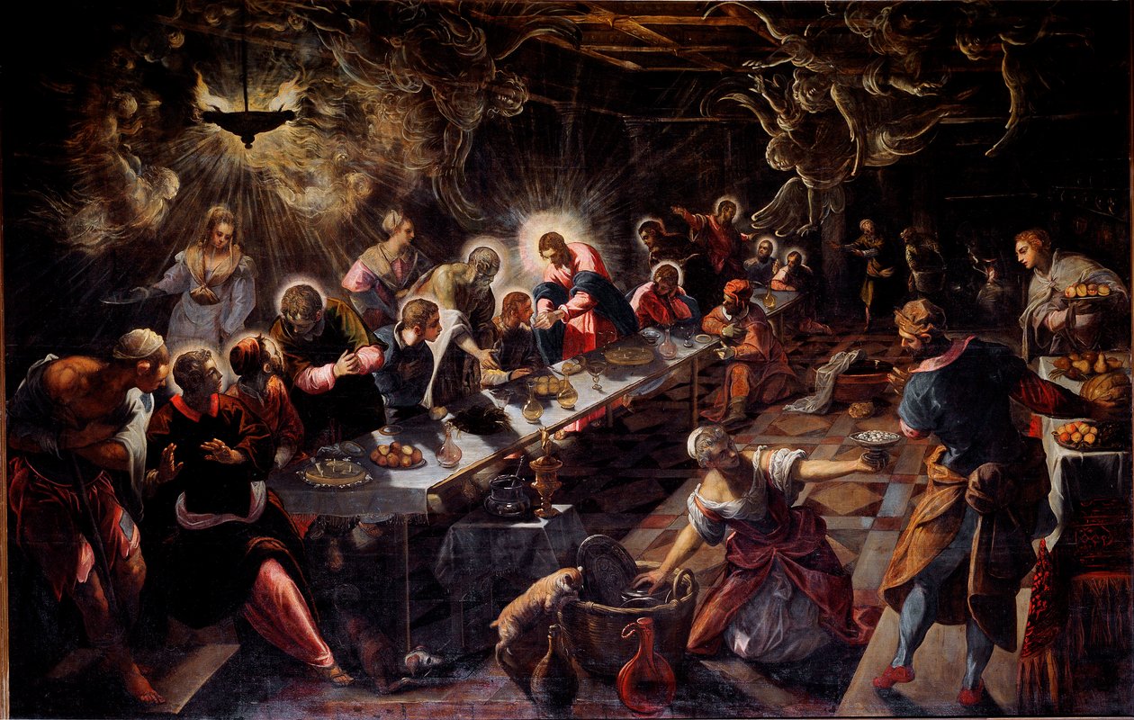 Het laatste avondmaal door Domenico Robusti Tintoretto