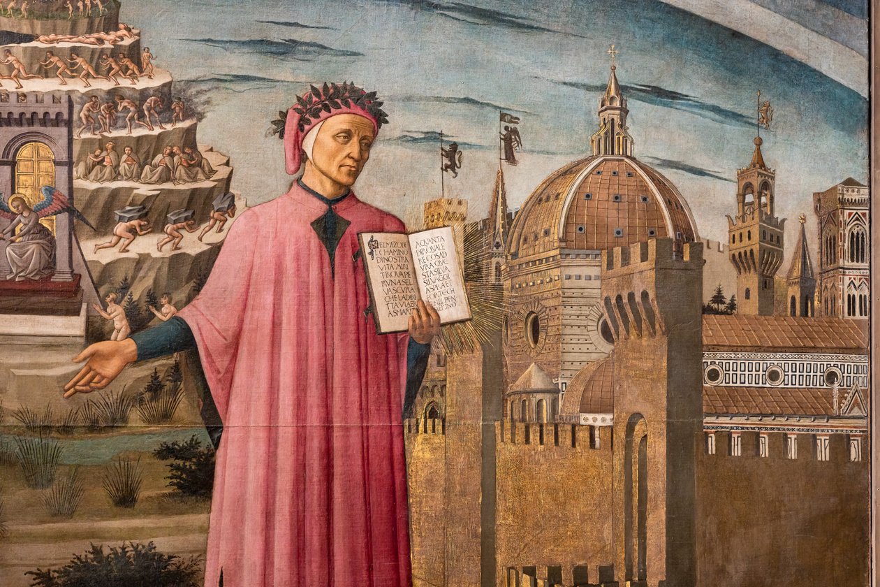 De Goddelijke Komedie van Dante Alighieri door Domenico di Michelino