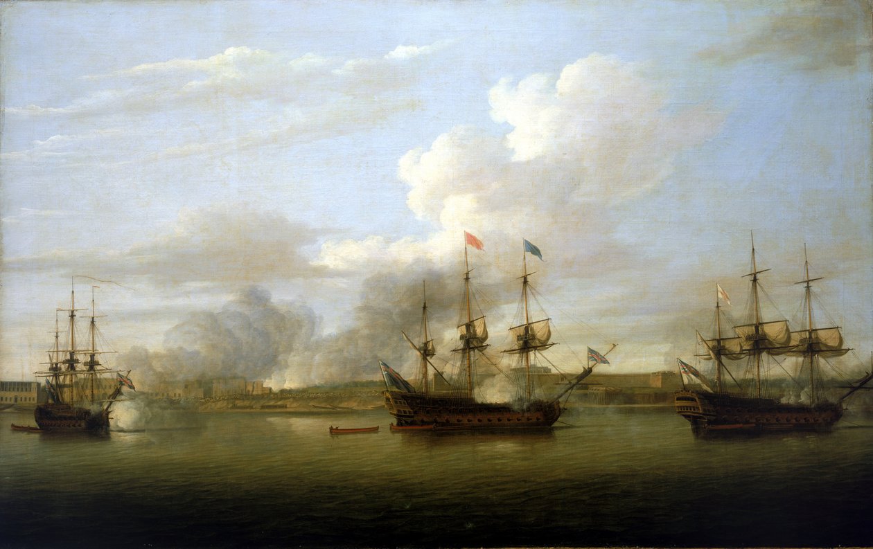 De verovering van Chandernagore, maart 1757 door Dominic Serres