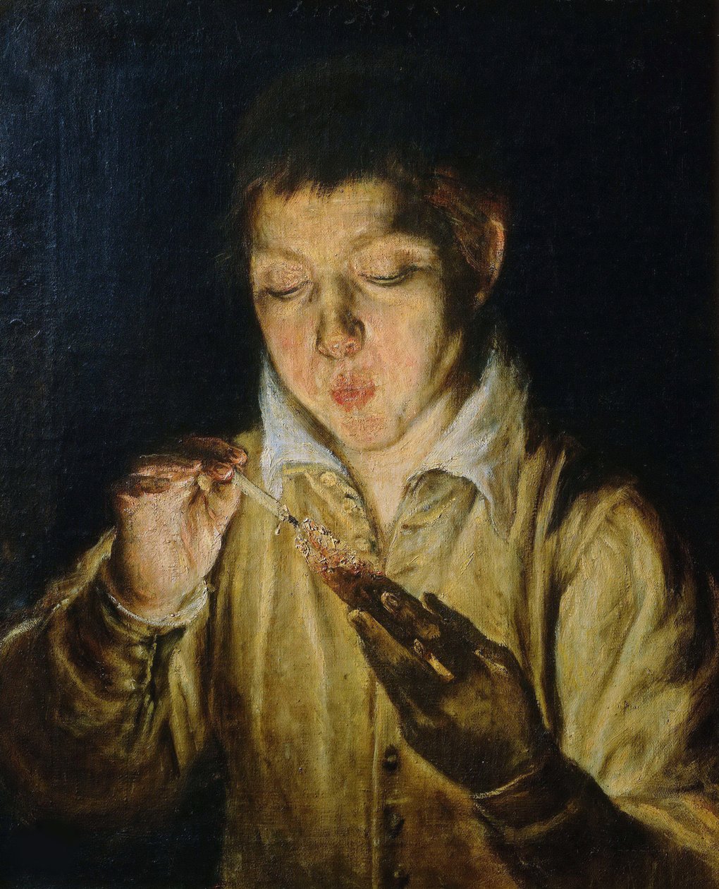 El Soplón Jongen die op een Kaars Blaast, ca 1571-1572 door Dominico El Greco
