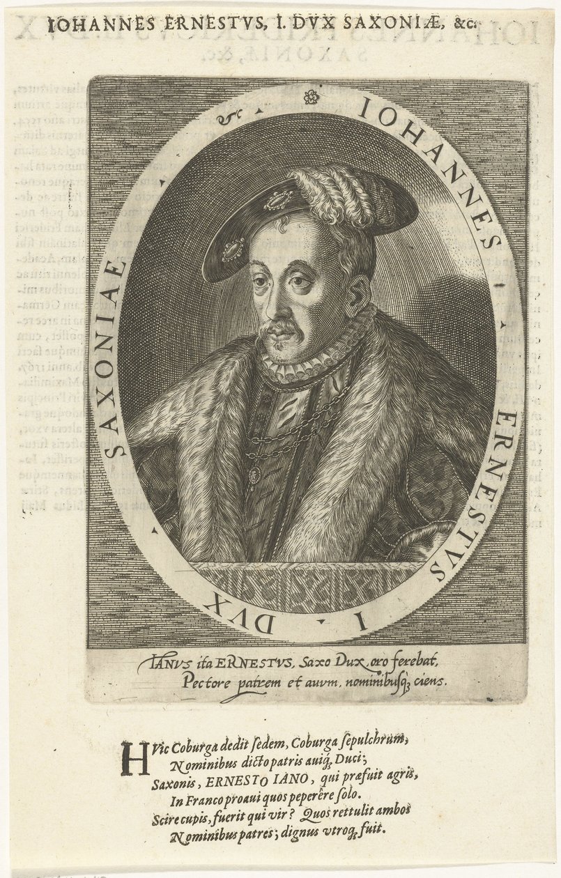 John Ernest 1521-1553, Hertog van Saxe-Coburg, 1601 door Dominicus or Custodis Custos