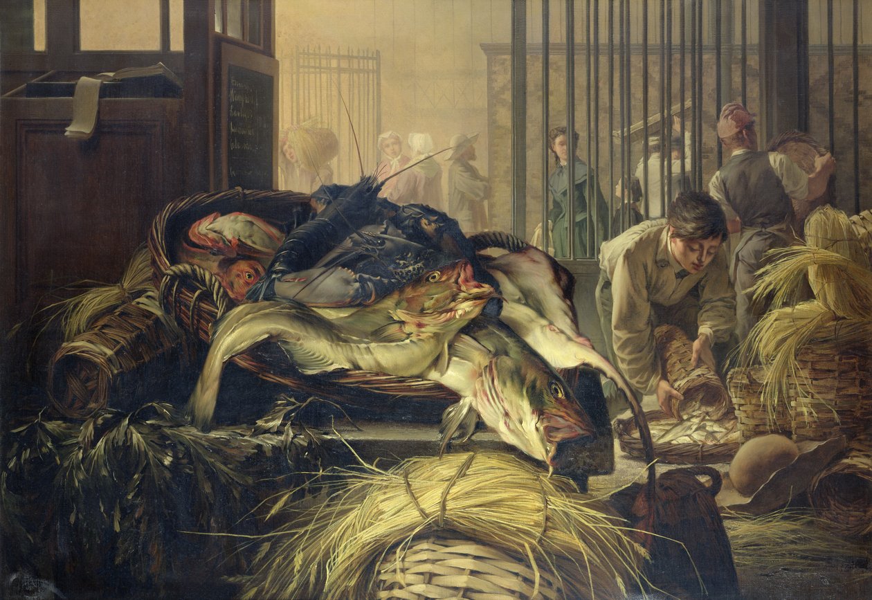 De vismarkt door Dominique Henri Guifard