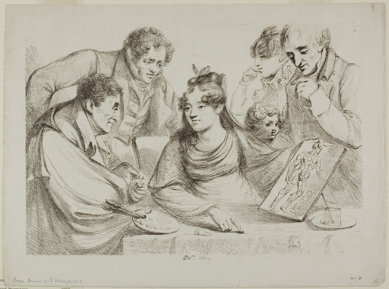 Les in lithografie door Dominique Vivant Denon