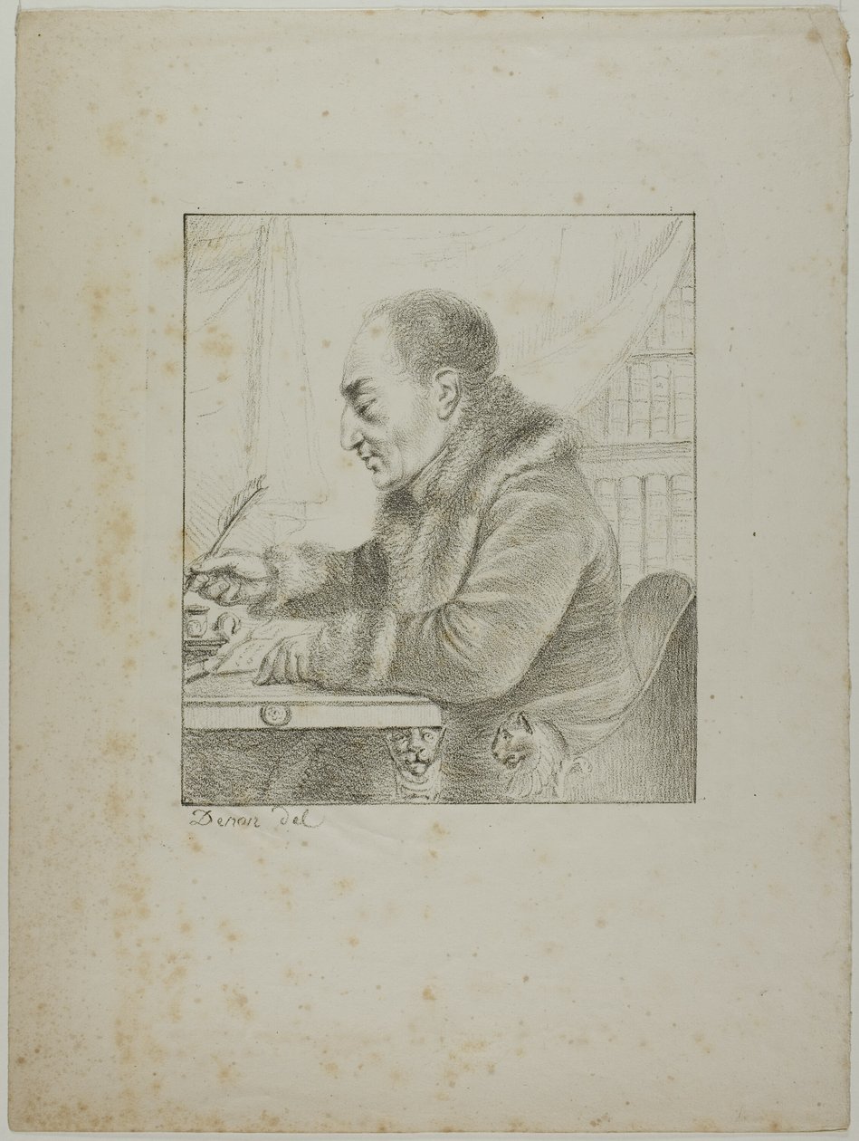 Portret van Volney die zijn Pen Doopt door Dominique Vivant Denon