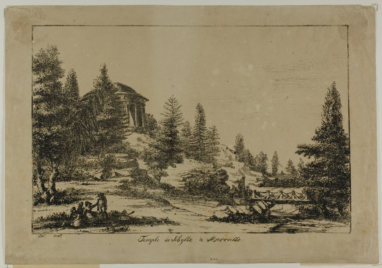 Tempel van Sibyl in Méréville door Dominique Vivant Denon