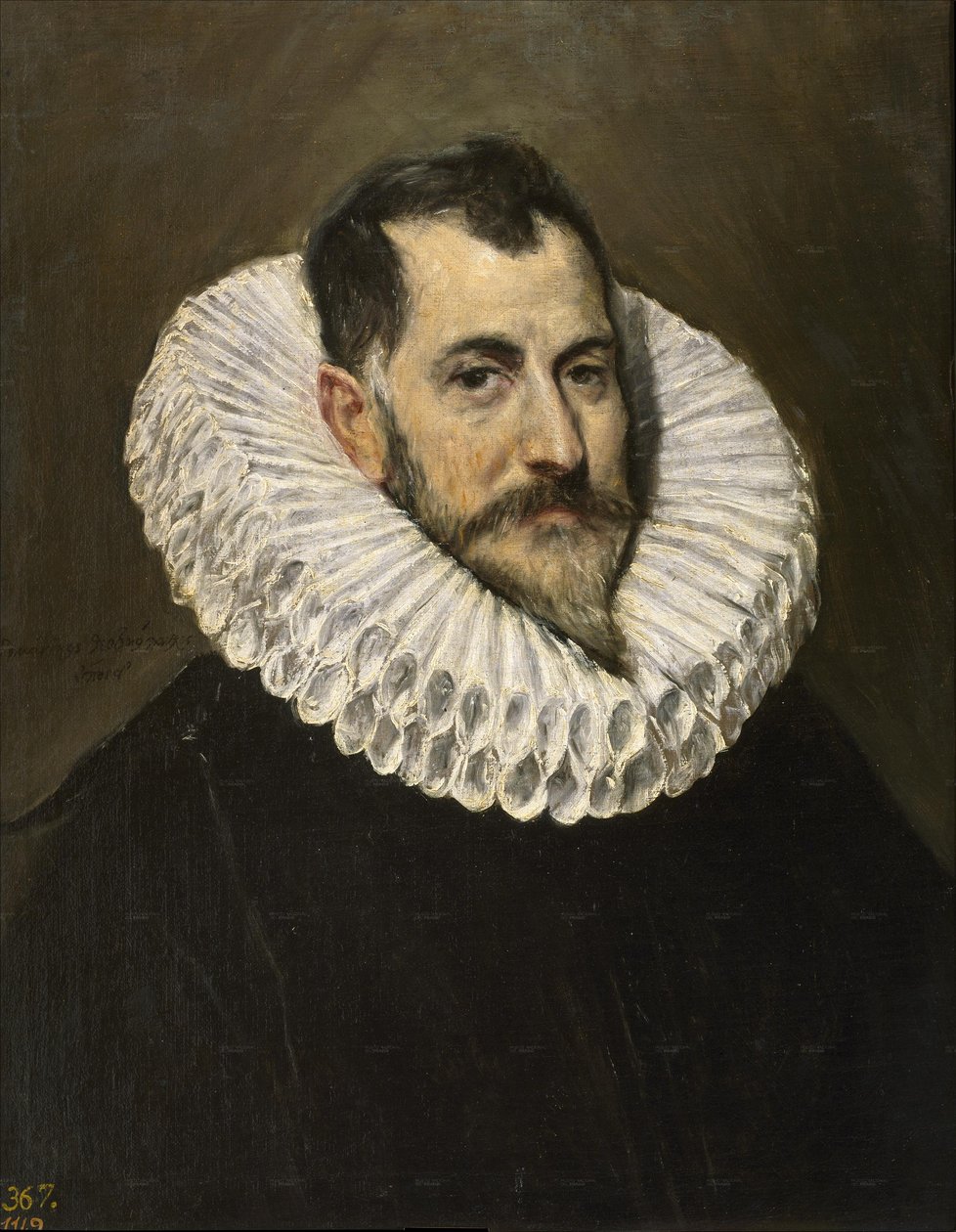 Portret van een Onbekende Ridder door El Greco
