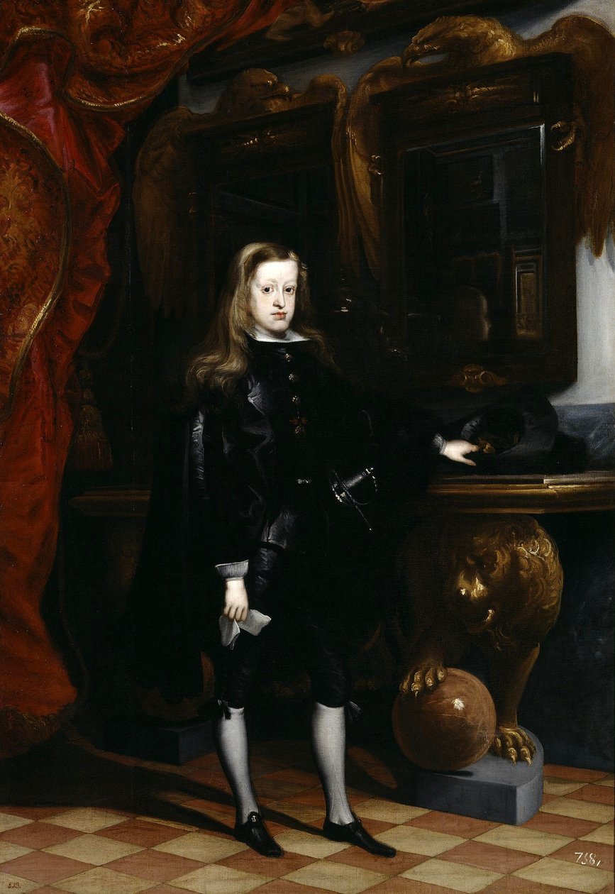 Portret van Karel II, ca. 1675 door Don Juan Carreno de Miranda