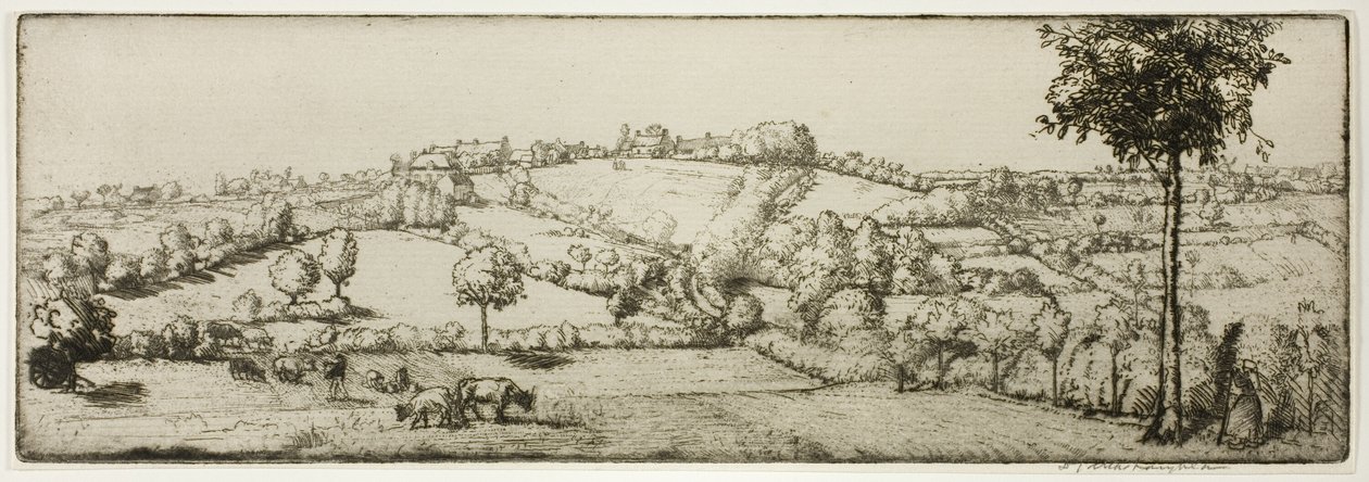Landschap, Bretagne door Donald Shaw MacLaughlan
