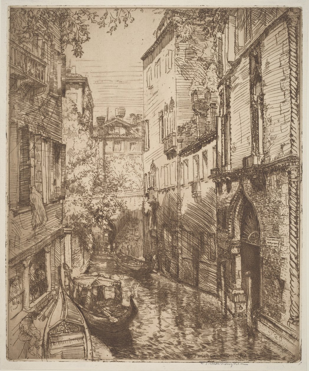 Rio delle Verona, Venetië door Donald Shaw MacLaughlan