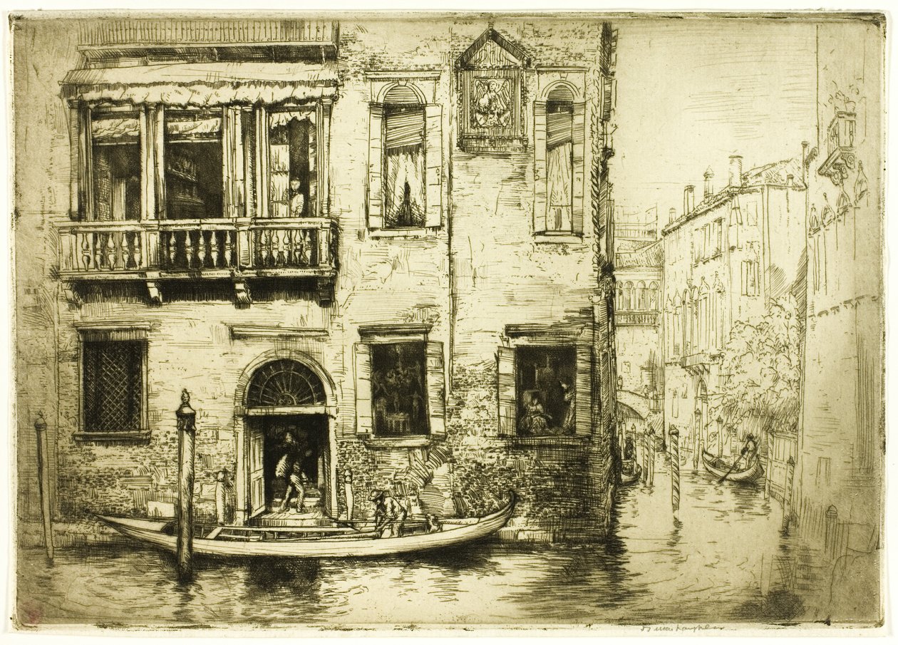 Het kanaal van de kleine heilige, Venetië door Donald Shaw MacLaughlan