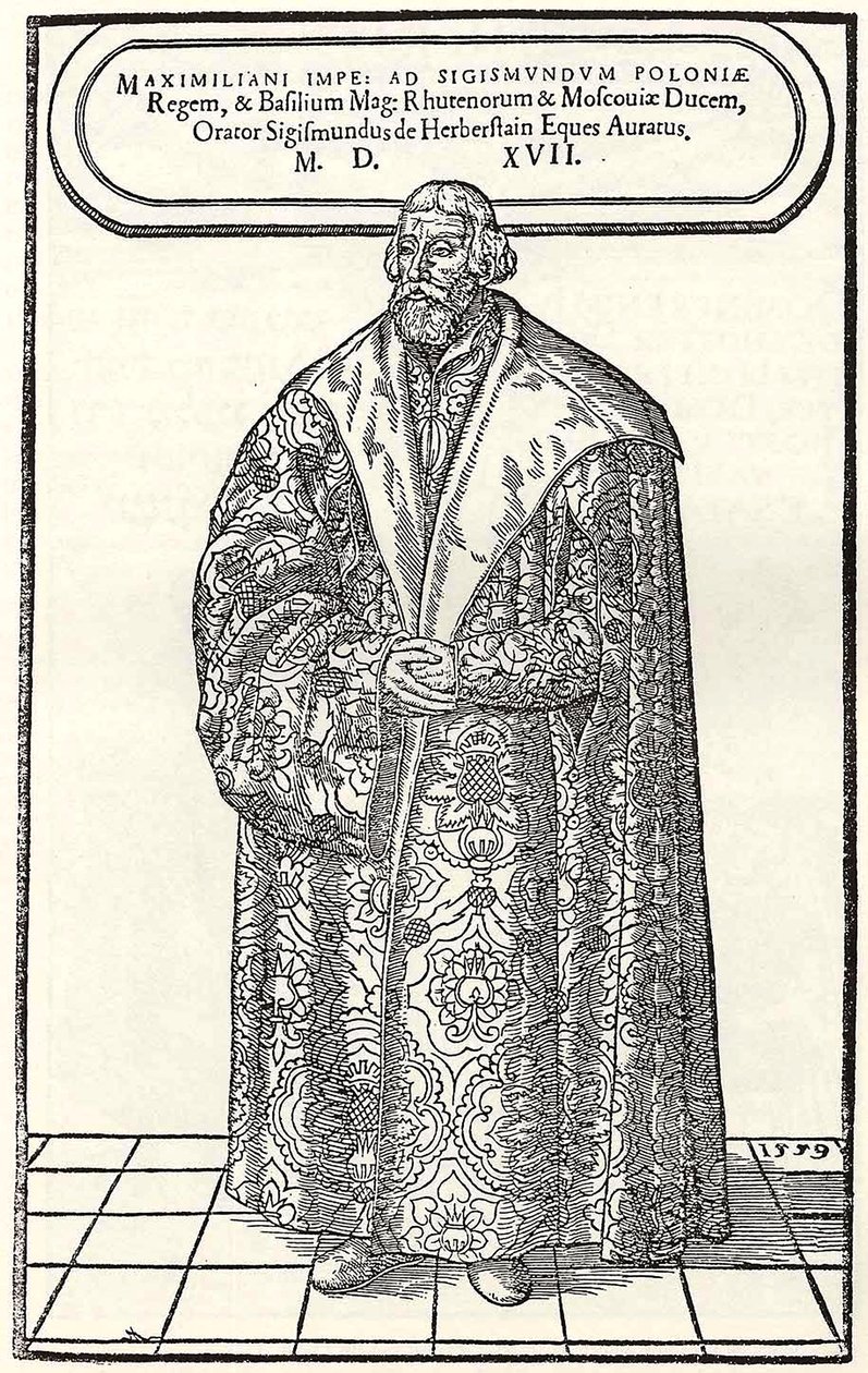 Portret van Baron Sigmund von Herberstein, ambassadeur in Polen en Rusland door Donat Hübschmann