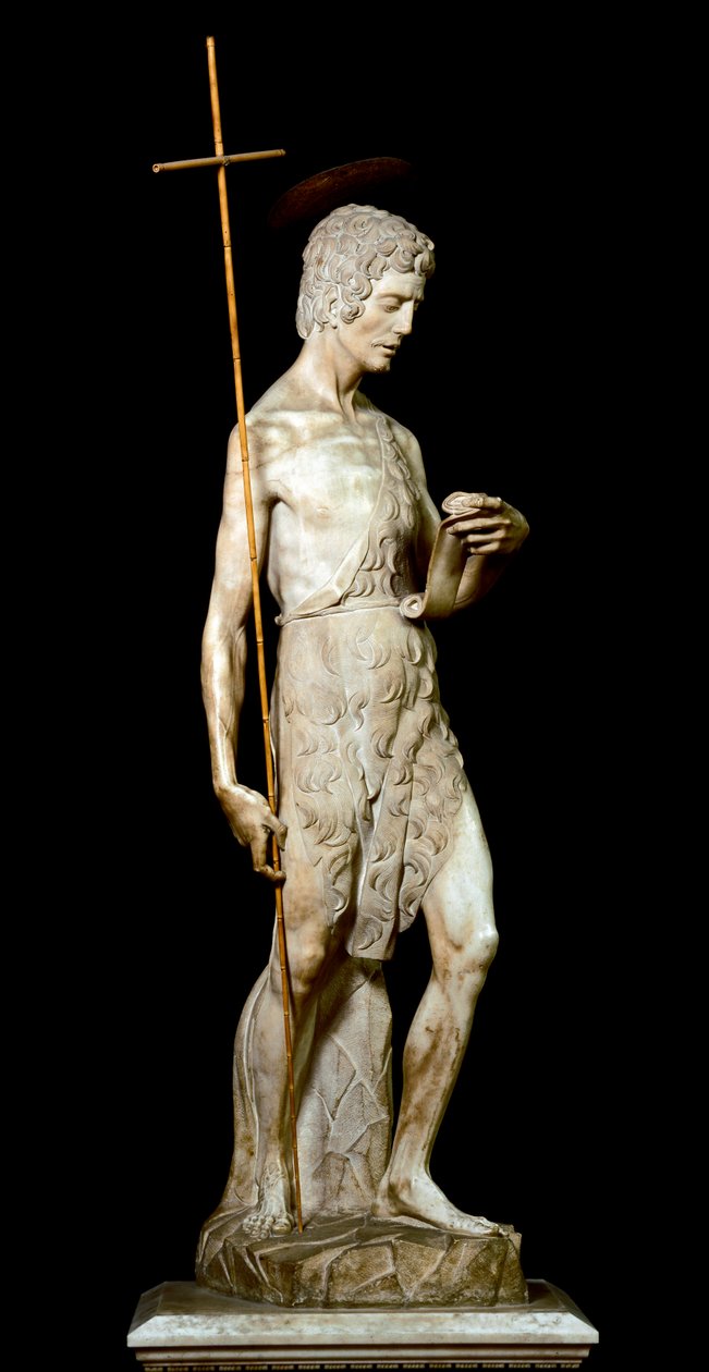 Sint Jan de Doper Marmeren Beeldhouwwerk door Donatello (Donato di Niccolo Bardi) door Donatello