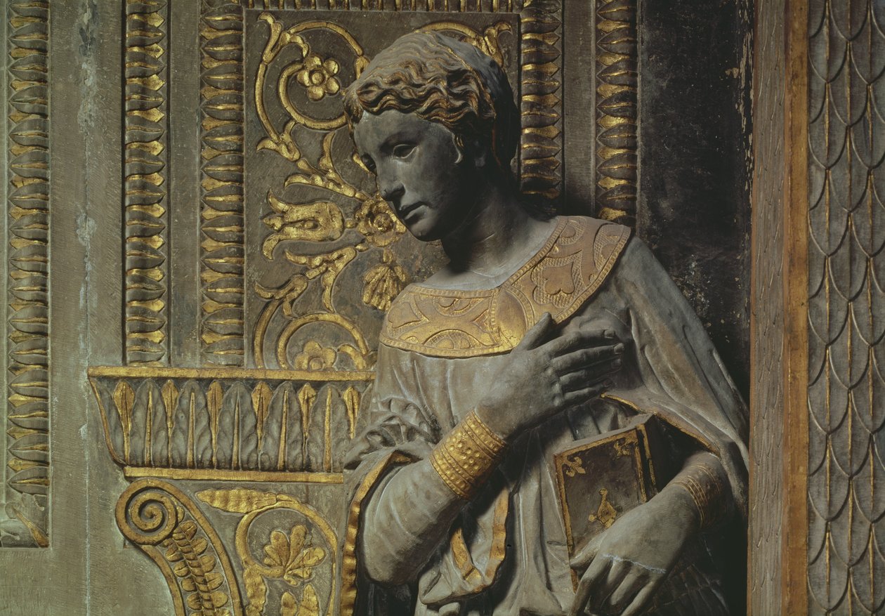 De Cavalcanti Aankondiging: detail van de Maagd door Donatello door Donatello