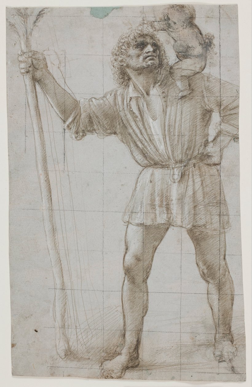 St. Christoffel met het Kindje Jezus door Donato Bramante