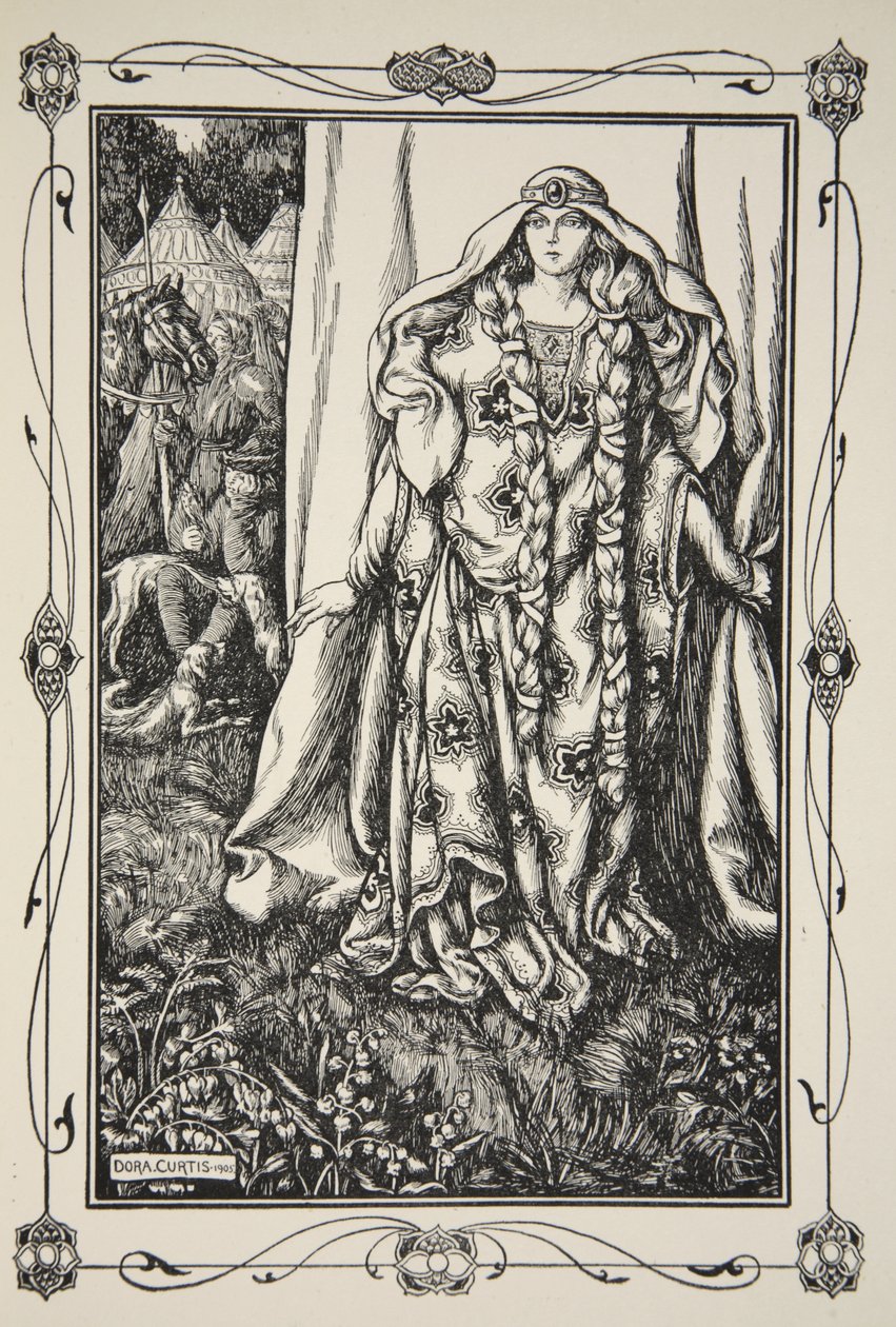 Bij de deur stond een dame, illustratie uit 