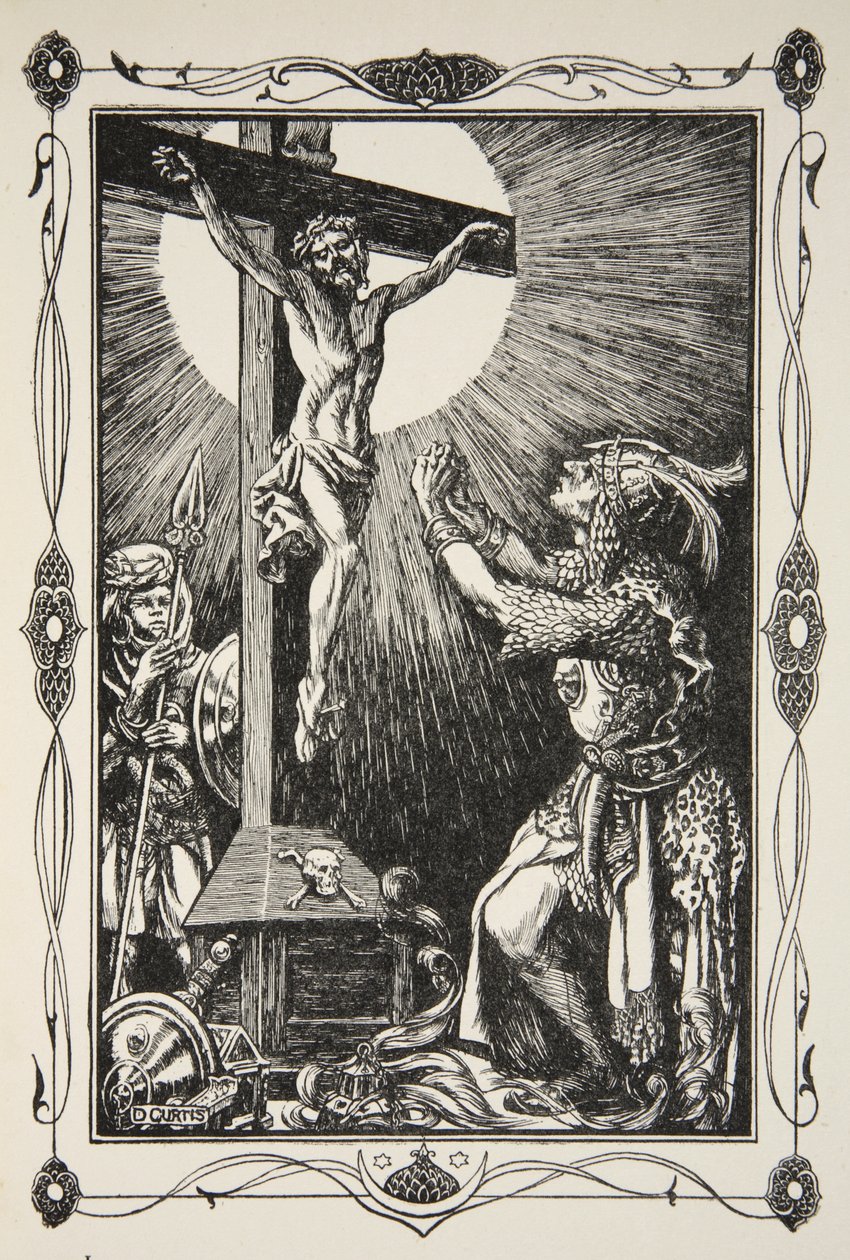 De bekering van Sir Palamides, illustratie uit 