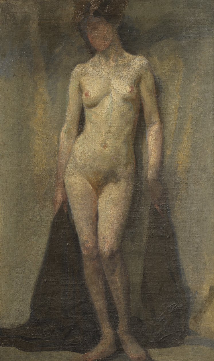 Staande Vrouwelijke Naakt (recto) door Dora (attr. to) Carrington