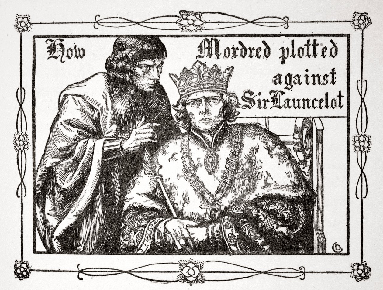 Hoe Mordred tegen Sir Launcelot samenzweerde door Dora Curtis