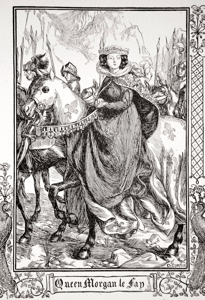 Koningin Morgan le Fay, 1905 door Dora Curtis