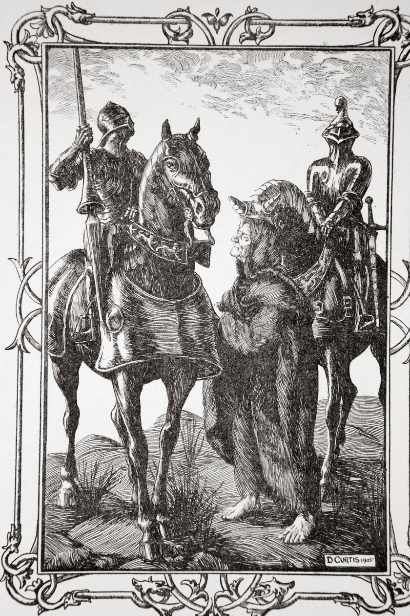 Ze ontmoetten een Oude Man, 1905 door Dora Curtis