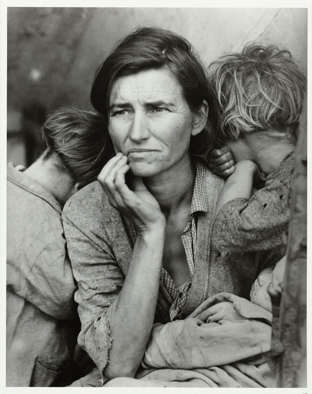 Portret van Florence Owens Thompson door Dorothea Lange