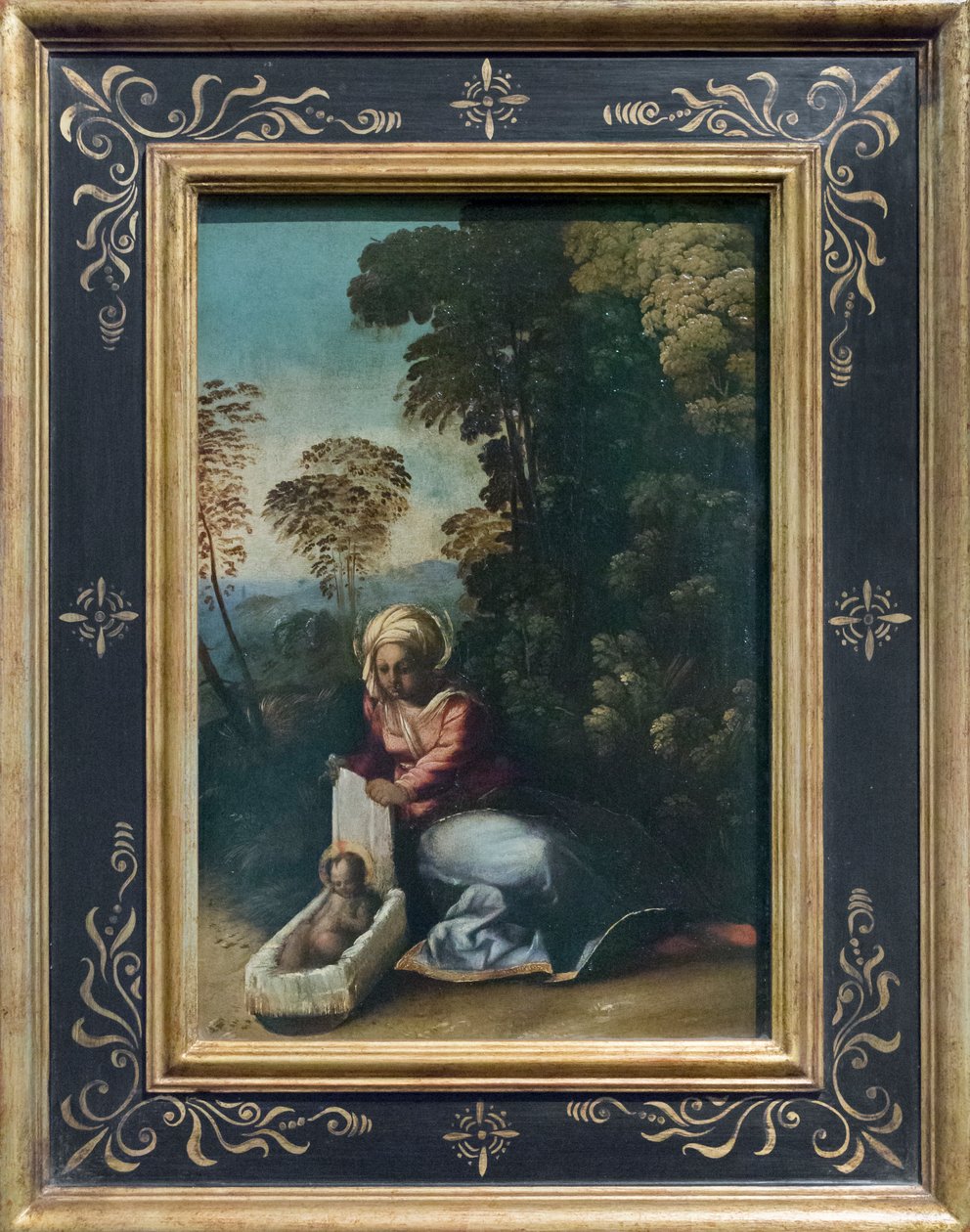 Rust tijdens de vlucht naar Egypte, bekend als de Zingarella door Dosso Dossi