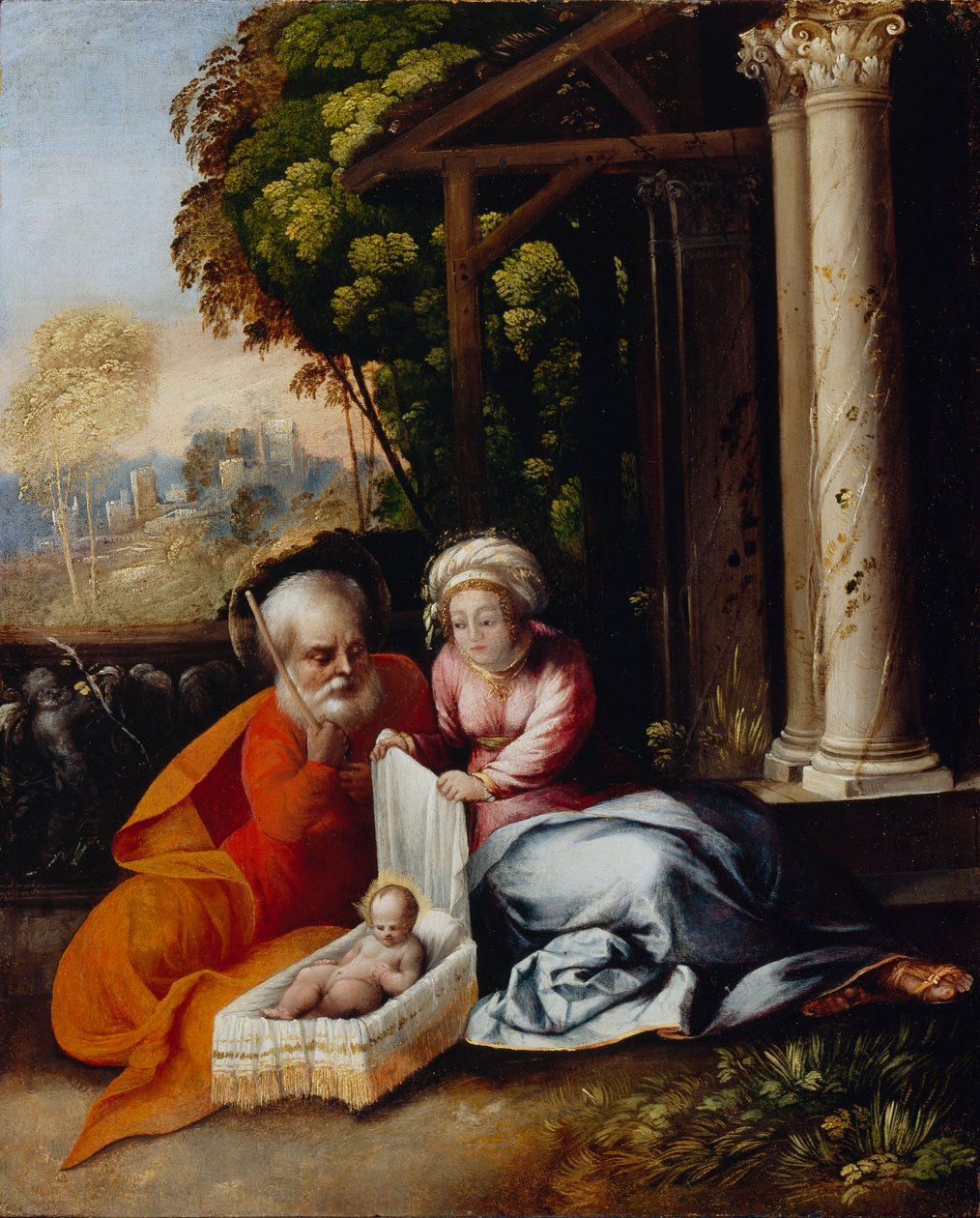 De Heilige Familie door Dosso Dossi