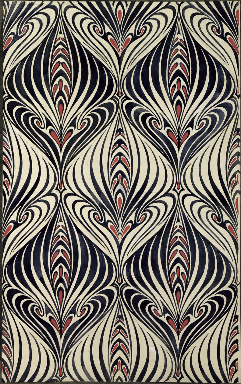 Ontwerp voor een bedrukt textiel, 1928 door Douglas B. Cockerell