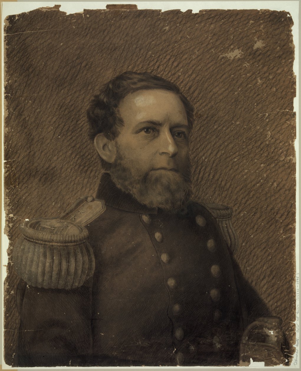 Admiraal Andrew H. Foote, portret van hoofd en schouders, in militair uniform door Drawings