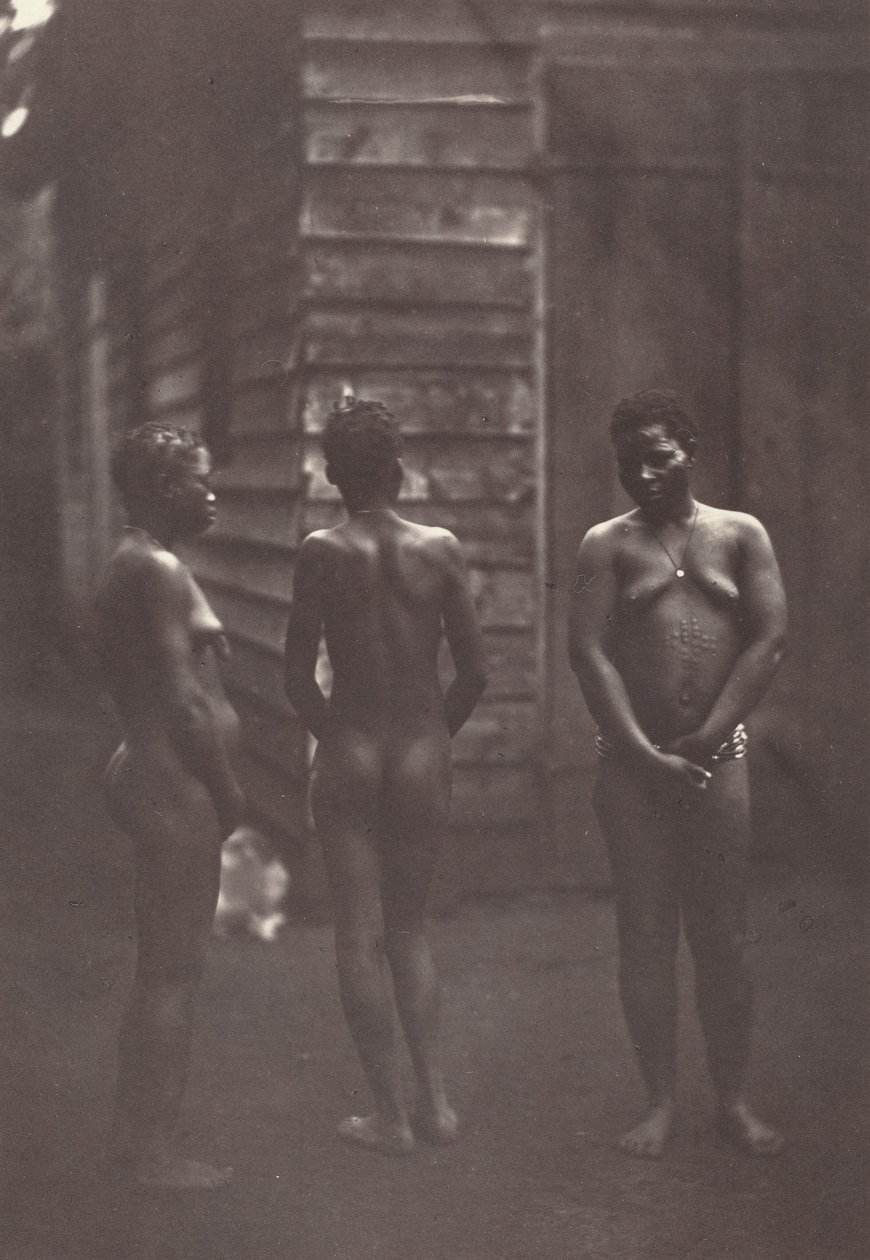 Drie Malagassische vrouwen (plaat 30),1863 (foto) door Désiré Charnay