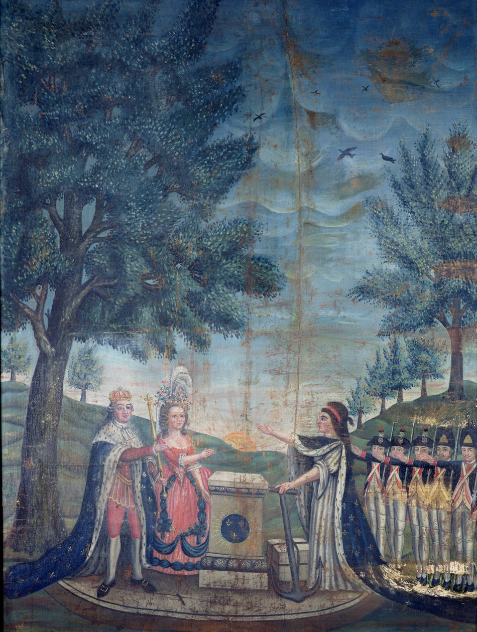 Eed van de koning, de koningin, de natie en de nationale garde op het Festival van de Federatie, 14 juli 1790 door Dubois