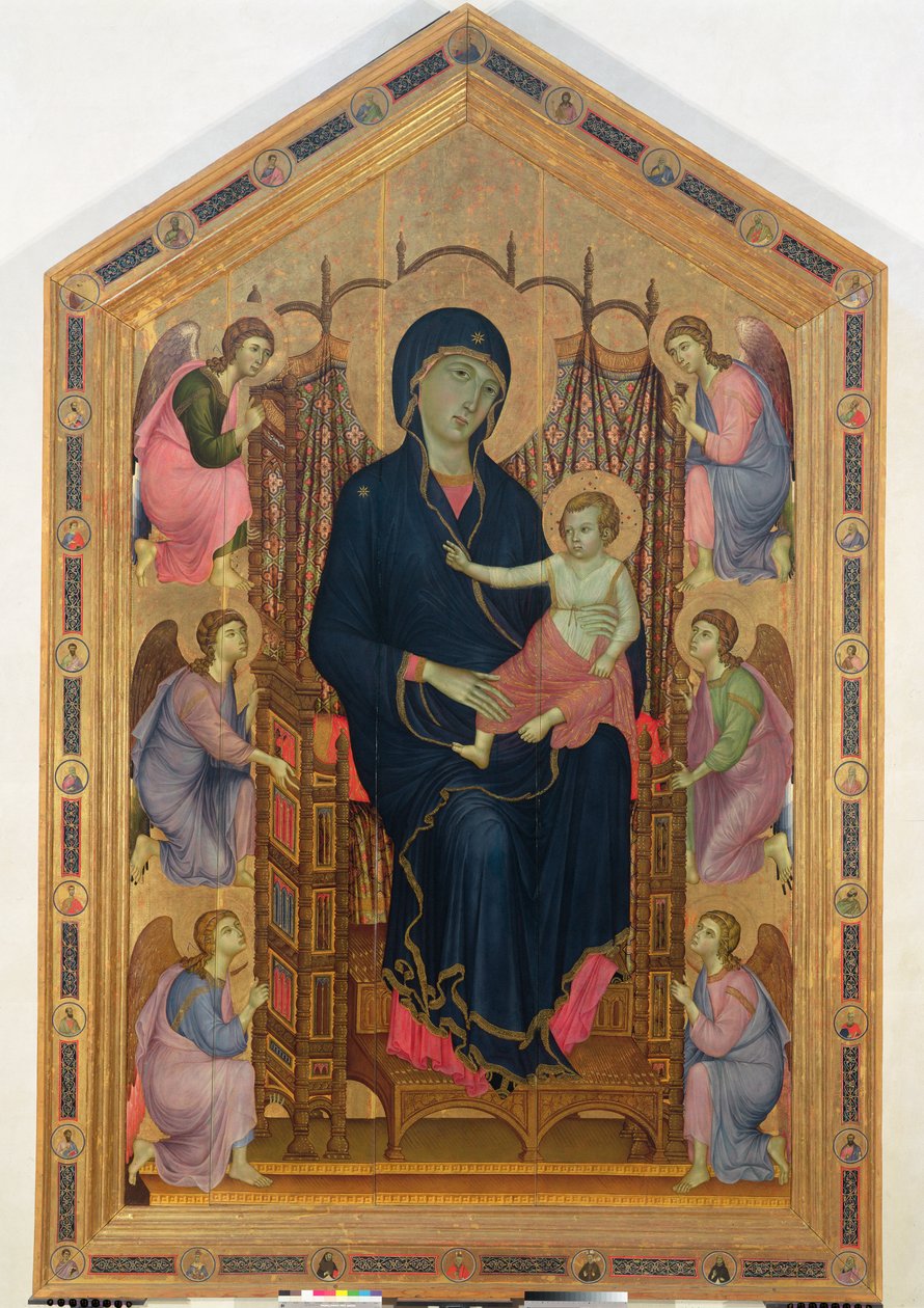 Madonna en Kind (Rucellai Madonna) 1285 door Duccio di Buoninsegna