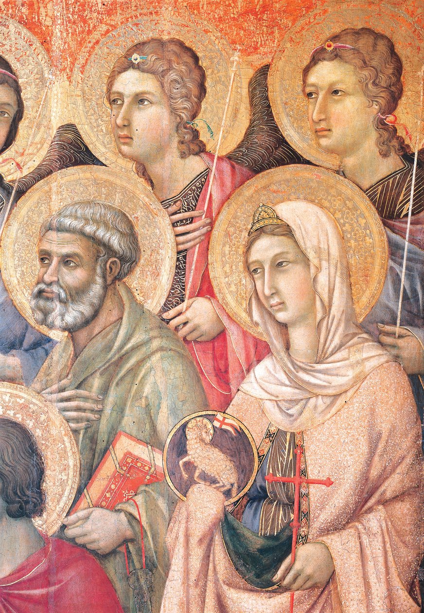 Maestà van Duccio Altaarstuk in Kathedraal van Siena (detail) door Duccio di Buoninsegna