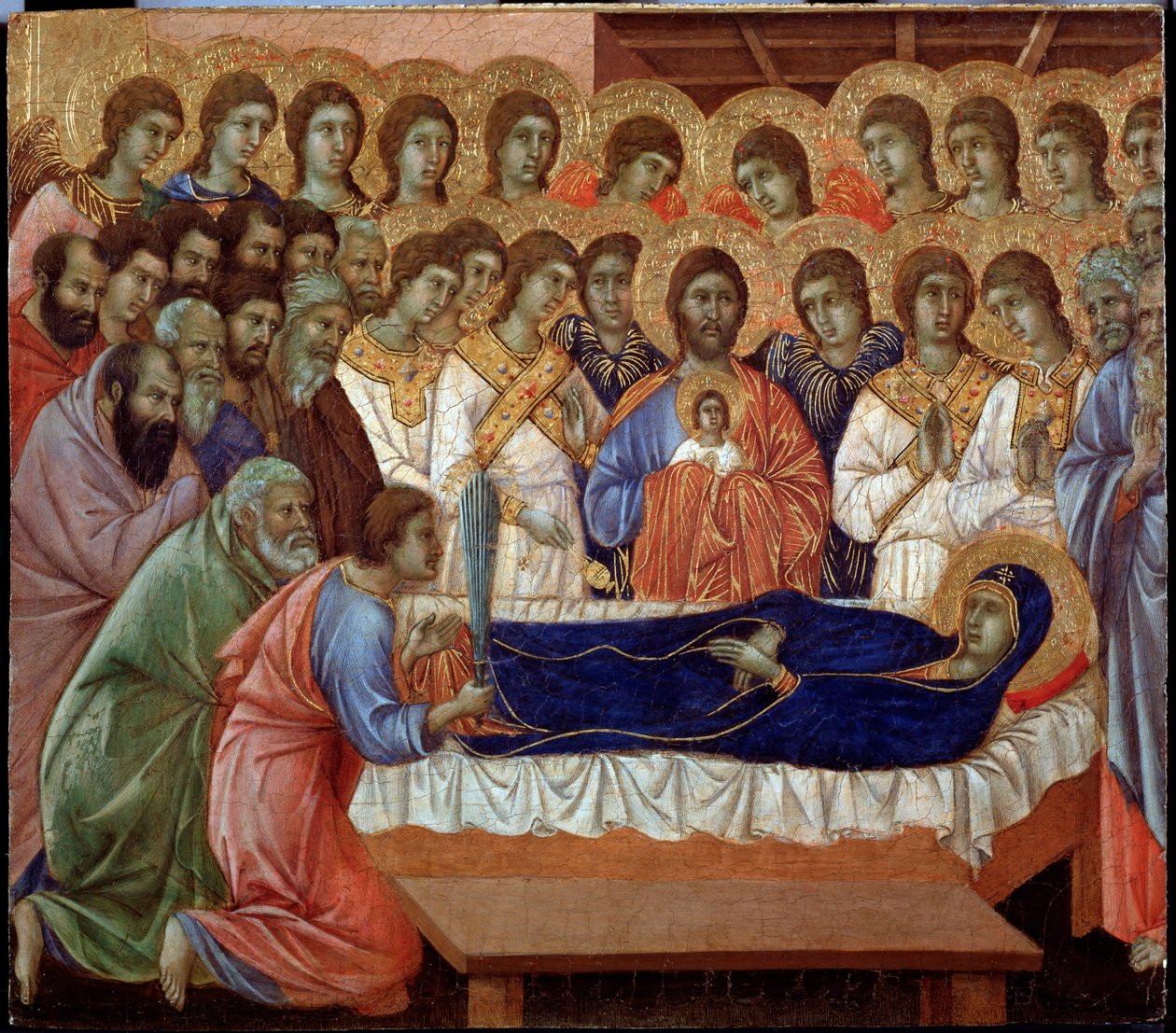 De ontslaping van de Maagd (detail) door Duccio di Buoninsegna