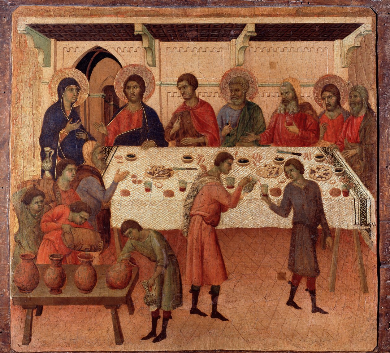 De bruiloft te Kana door Duccio di Buoninsegna