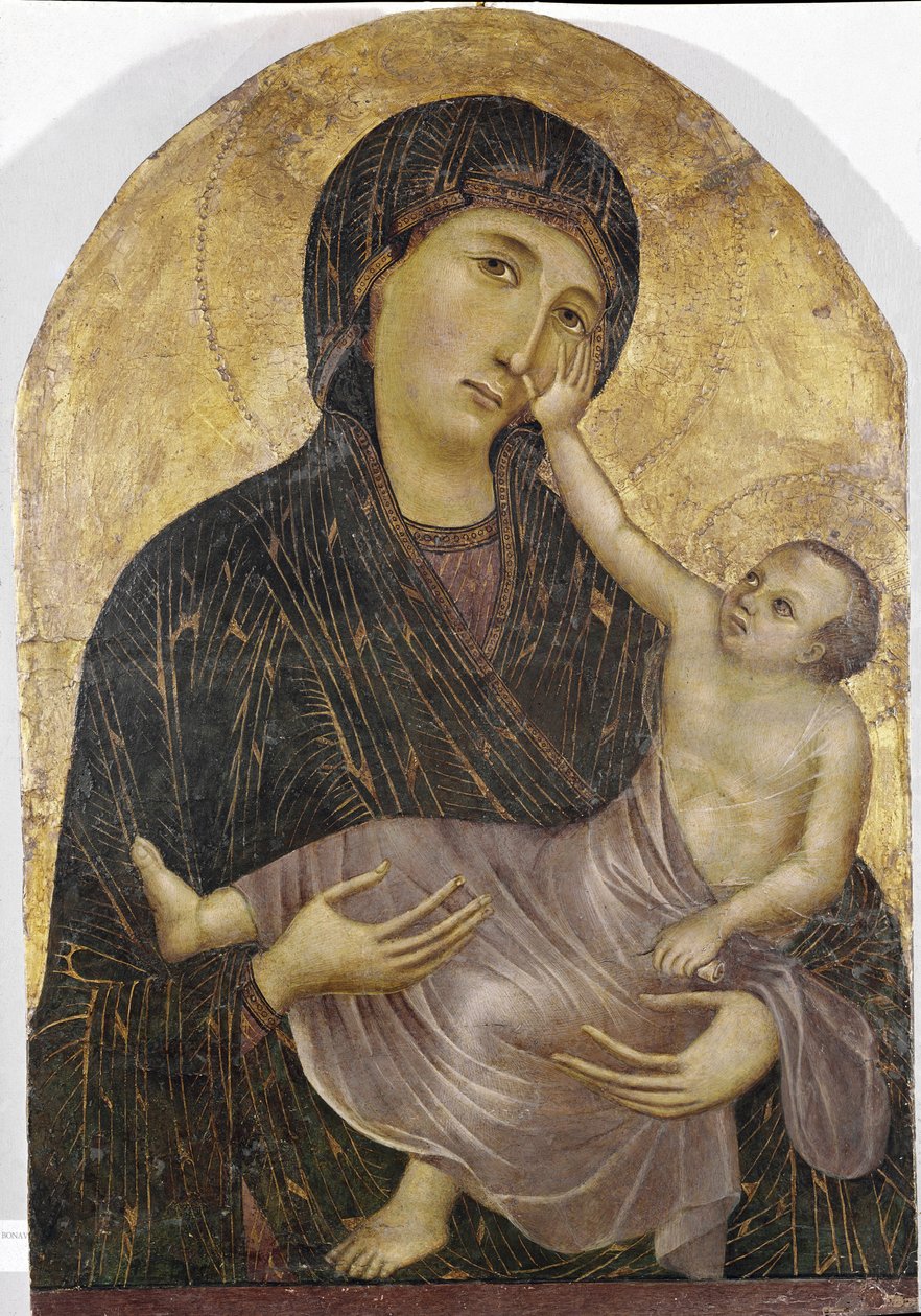 Maagd en kind door Duccio di Buoninsegna