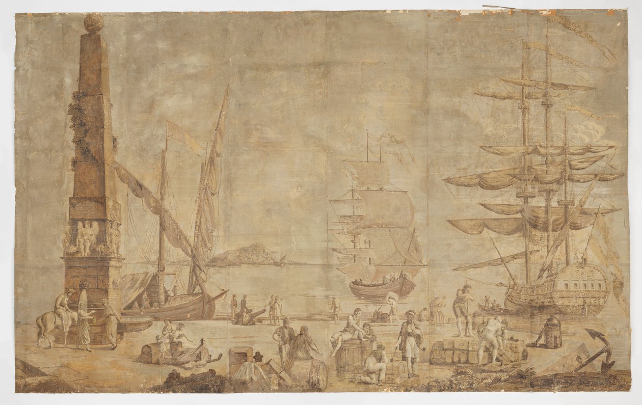 Gezichten van Italië [Baai van Napels] door Dufour et Leroy