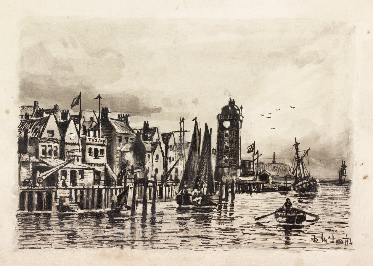 Het lage licht (North Shields) door Duncan F. McLea