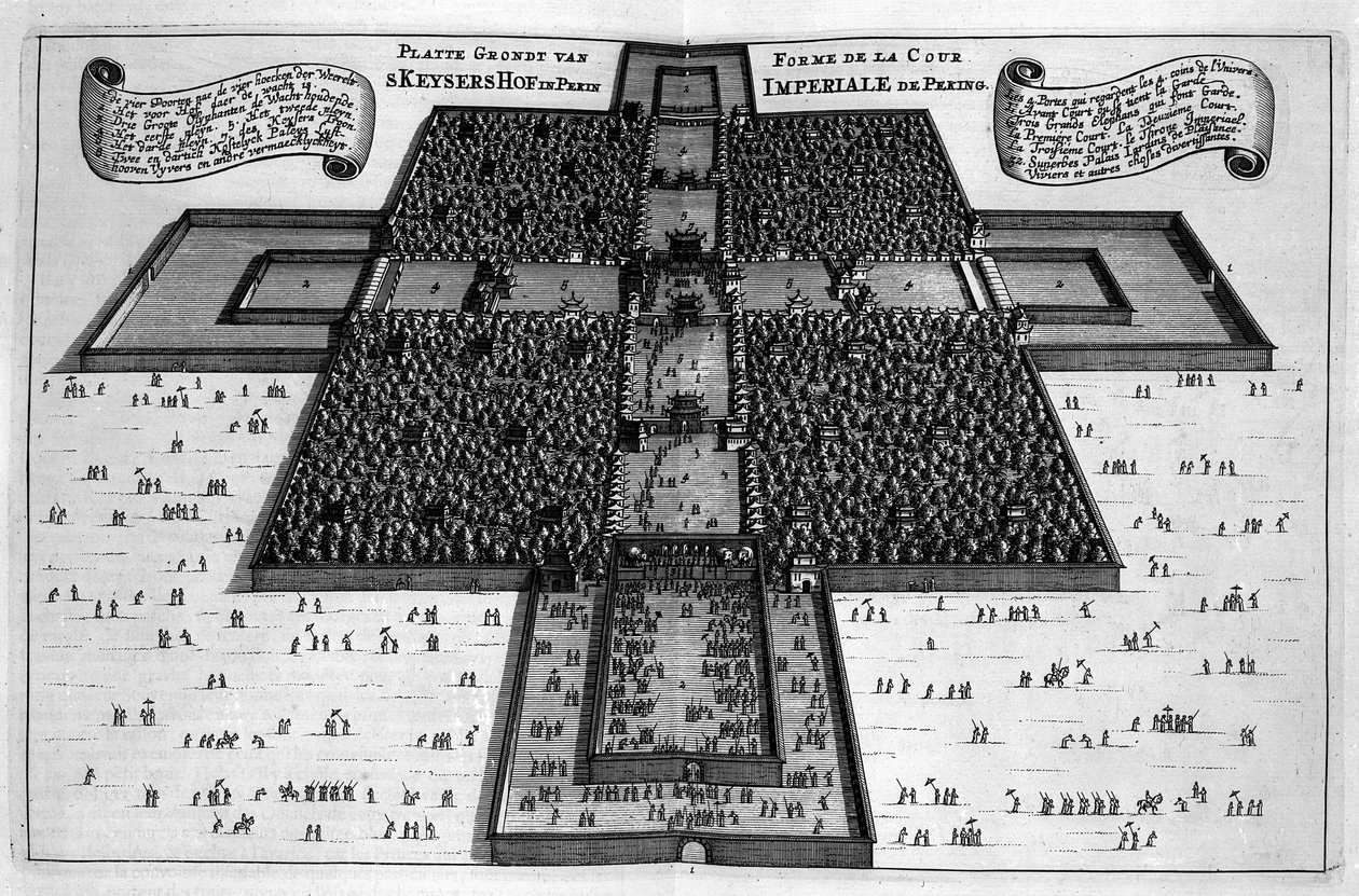 Plan van het Keizerlijk Paleis in Peking door Dutch School