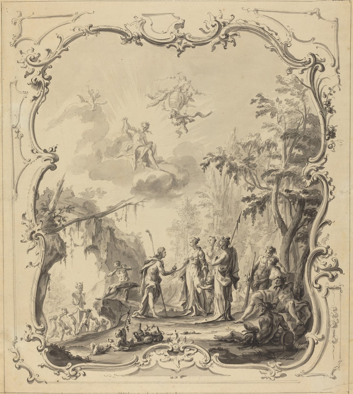 Het oordeel van Paris door Dutch 18th Century